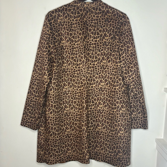 🆕 ALLISON DALEY Microfiber Animal Print Overcoat - Picture 13 of 15